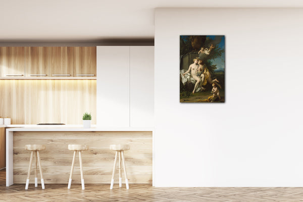 Top-Angebot Kunstdruck Jacopo Amigoni - Flora und Zephyr Leinwand auf Keilrahmen gespannt