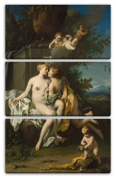 Leinwandbild Jacopo Amigoni - Flora und Zephyr