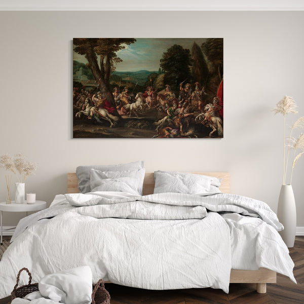 Top-Angebot Kunstdruck Claude Déruet - Triumph der Amazonen Leinwand auf Keilrahmen gespannt
