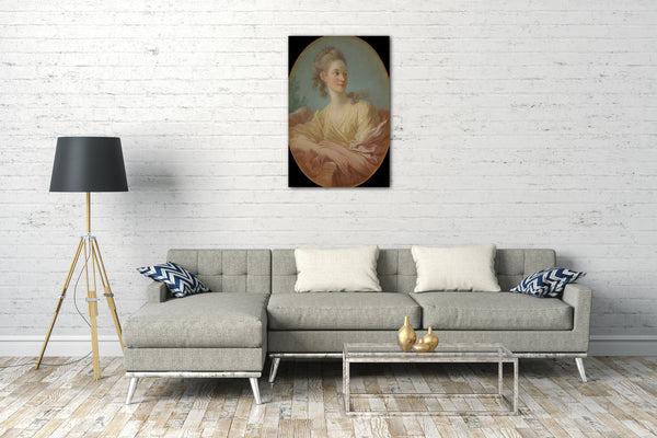 Top-Angebot Kunstdruck Jean Honoré Fragonard - Portrait einer jungen Frau Leinwand auf Keilrahmen gespannt
