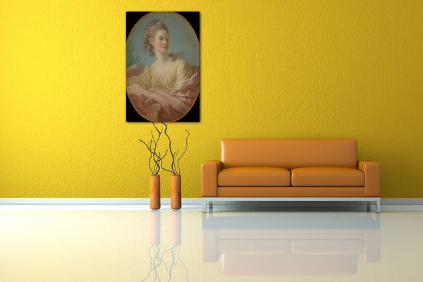 Top-Angebot Kunstdruck Jean Honoré Fragonard - Portrait einer jungen Frau Leinwand auf Keilrahmen gespannt