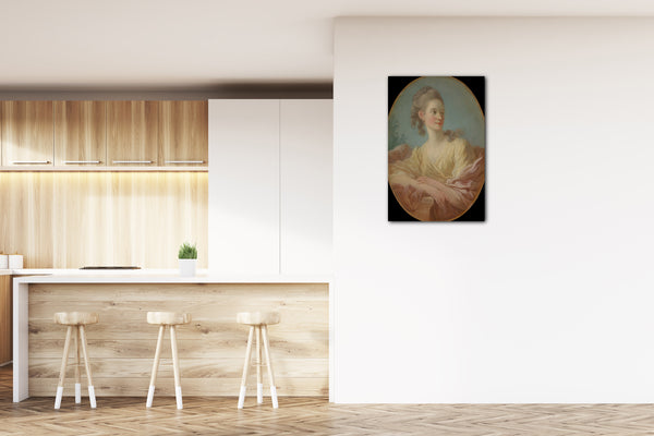 Top-Angebot Kunstdruck Jean Honoré Fragonard - Portrait einer jungen Frau Leinwand auf Keilrahmen gespannt