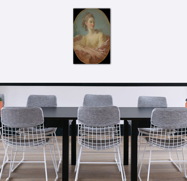 Top-Angebot Kunstdruck Jean Honoré Fragonard - Portrait einer jungen Frau Leinwand auf Keilrahmen gespannt