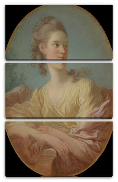 Leinwandbild Jean Honoré Fragonard - Portrait einer jungen Frau