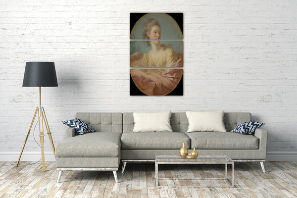 Top-Angebot Kunstdruck Jean Honoré Fragonard - Portrait einer jungen Frau Leinwand auf Keilrahmen gespannt
