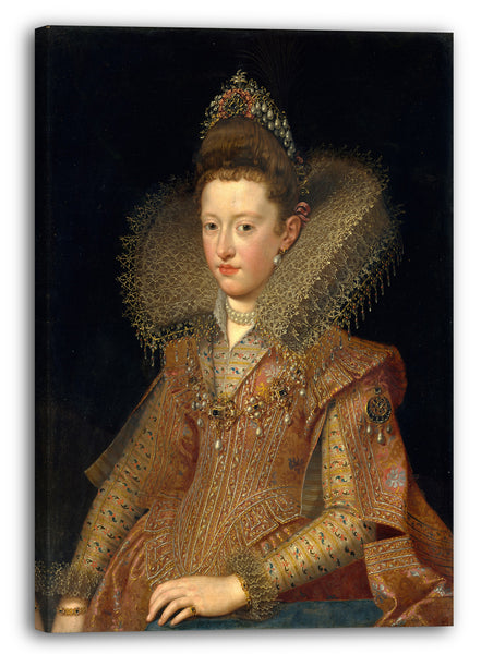 Top-Angebot Kunstdruck Frans Pourbus der Jüngere - Margherita Gonzaga (1591-1632), Prinzessin von Mantua Leinwand auf Keilrahmen gespannt