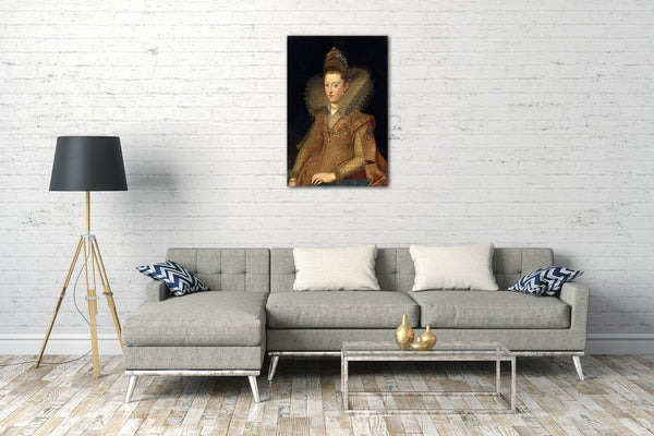 Top-Angebot Kunstdruck Frans Pourbus der Jüngere - Margherita Gonzaga (1591-1632), Prinzessin von Mantua Leinwand auf Keilrahmen gespannt