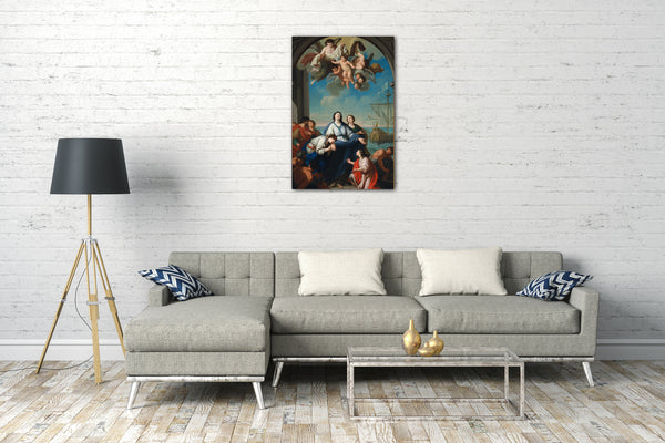 Top-Angebot Kunstdruck Giuseppe Bottani - Die Abreise der Heiligen Paula und Eustochium zum Heiligen Land Leinwand auf Keilrahmen gespannt