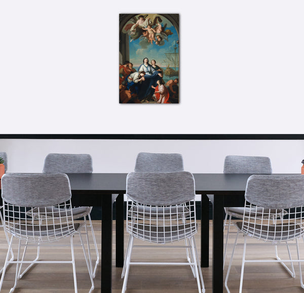 Top-Angebot Kunstdruck Giuseppe Bottani - Die Abreise der Heiligen Paula und Eustochium zum Heiligen Land Leinwand auf Keilrahmen gespannt