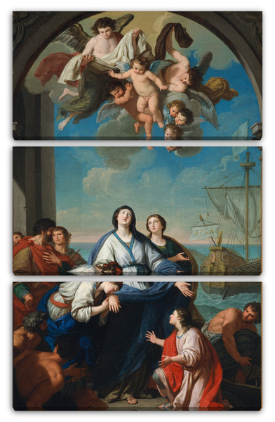Leinwandbild Giuseppe Bottani - Die Abreise der Heiligen Paula und Eustochium zum Heiligen Land