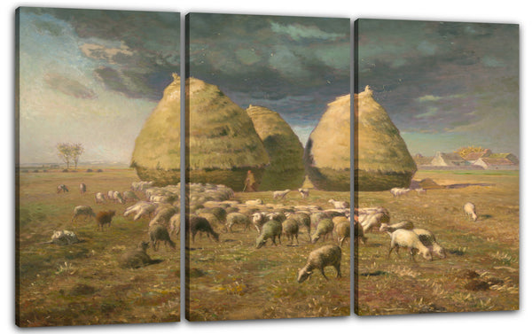 Leinwandbild Jean-François Millet - Heuschober: Herbst