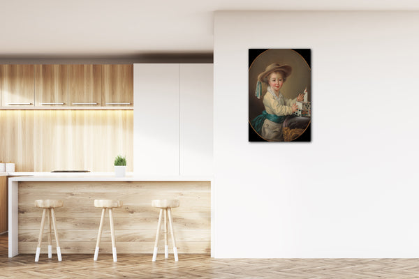 Top-Angebot Kunstdruck François Hubert Drouais - Junge mit einem Kartenhaus Leinwand auf Keilrahmen gespannt