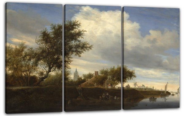 Leinwandbild Salomon van Ruysdael - Fähre in der Nähe von Gorinchem