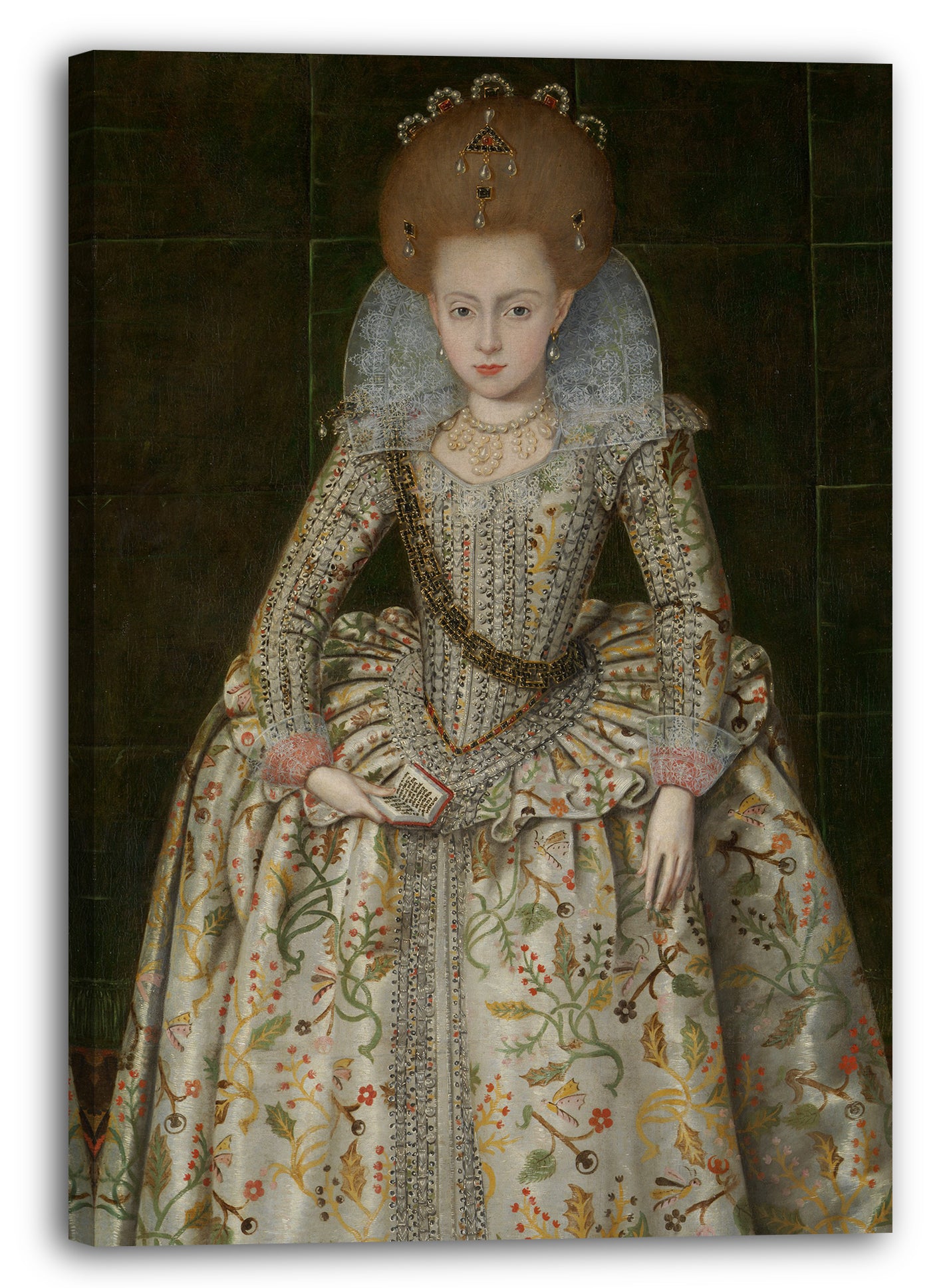 Top-Angebot Kunstdruck Robert Peake der Ältere - Prinzessin Elisabeth (1596-1662), spätere Königin von Böhmen Leinwand auf Keilrahmen gespannt