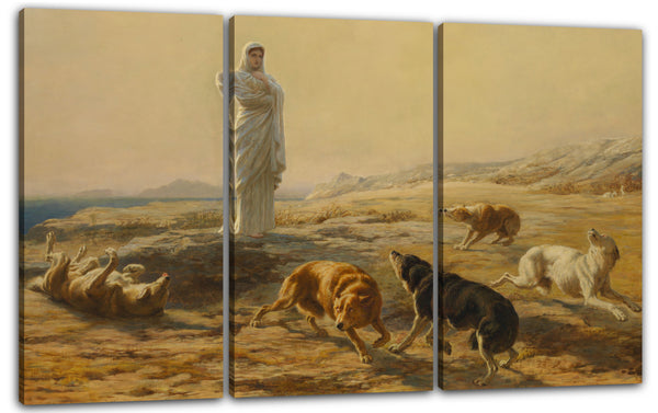 Leinwandbild Brite Rivière - Pallas Athena und die Hirtenhunde