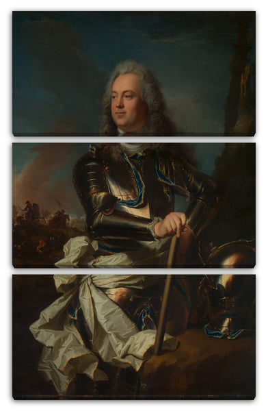 Leinwandbild Hyacinthe Rigaud - Portrait eines Militäroffiziers
