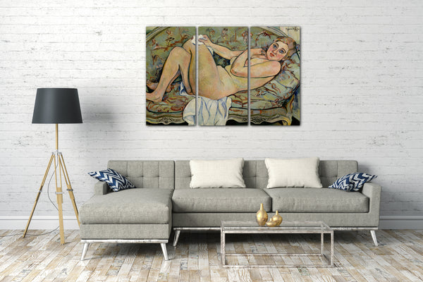 Top-Angebot Kunstdruck Suzanne Valadon - Liegender Akt Leinwand auf Keilrahmen gespannt