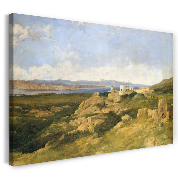 Top-Angebot Kunstdruck Frederick Richard Lee - General Garibaldis Residenz in Caprera Leinwand auf Keilrahmen gespannt