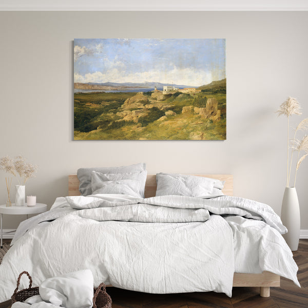 Top-Angebot Kunstdruck Frederick Richard Lee - General Garibaldis Residenz in Caprera Leinwand auf Keilrahmen gespannt