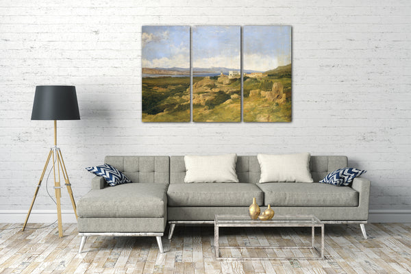 Top-Angebot Kunstdruck Frederick Richard Lee - General Garibaldis Residenz in Caprera Leinwand auf Keilrahmen gespannt