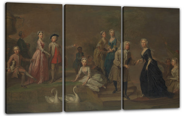 Leinwandbild Bartholomäus Dandridge - Uvedale Tomkyns Preis (1685-1764) und Mitglieder seiner Familie