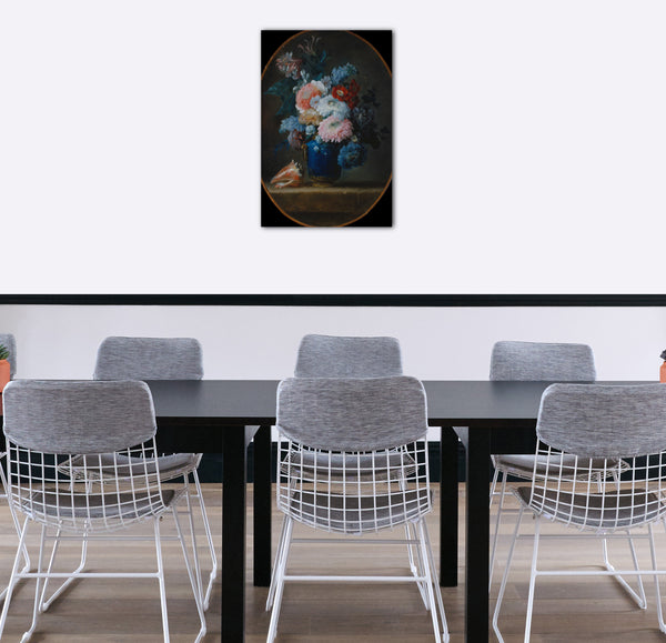 Top-Angebot Kunstdruck Anne Vallayer-Coster - Vase mit Blumen und Muschelhorn Leinwand auf Keilrahmen gespannt