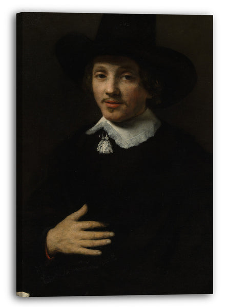 Leinwandbild Willem Drost - Porträt eines Mannes (Selbstbildnis?)