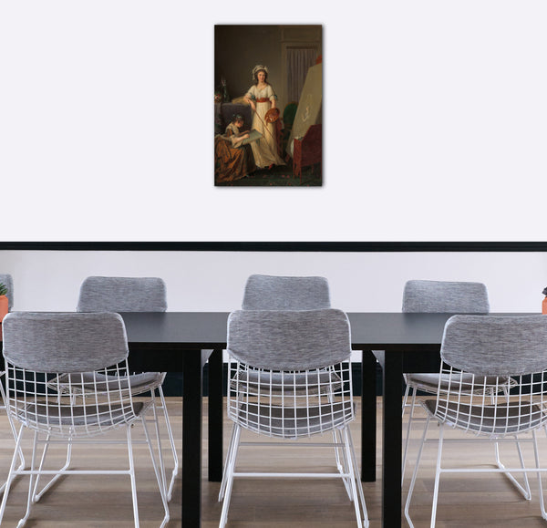 Top-Angebot Kunstdruck Marie Victoire Lemoine - Der Innenraum eines Ateliers einer weiblichen Malerin Leinwand auf Keilrahmen gespannt