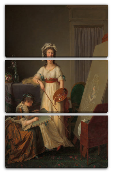 Leinwandbild Marie Victoire Lemoine - Der Innenraum eines Ateliers einer weiblichen Malerin