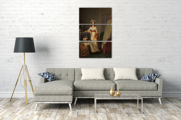 Top-Angebot Kunstdruck Marie Victoire Lemoine - Der Innenraum eines Ateliers einer weiblichen Malerin Leinwand auf Keilrahmen gespannt