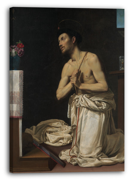 Top-Angebot Kunstdruck Filippo Tarchiani - St. Dominic in Buße Leinwand auf Keilrahmen gespannt