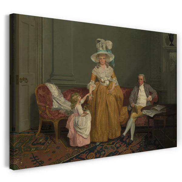 Top-Angebot Kunstdruck Francis Wheatley - Die Saithwaite-Familie Leinwand auf Keilrahmen gespannt