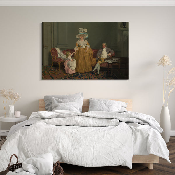 Top-Angebot Kunstdruck Francis Wheatley - Die Saithwaite-Familie Leinwand auf Keilrahmen gespannt