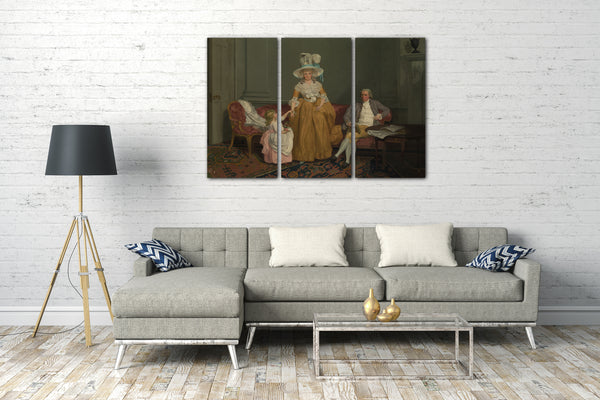 Top-Angebot Kunstdruck Francis Wheatley - Die Saithwaite-Familie Leinwand auf Keilrahmen gespannt