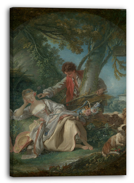 Leinwandbild François Boucher - Der unterbrochene Schlaf