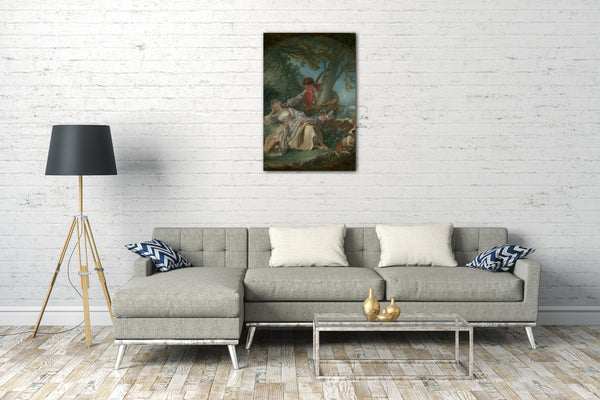 Leinwandbild François Boucher - Der unterbrochene Schlaf