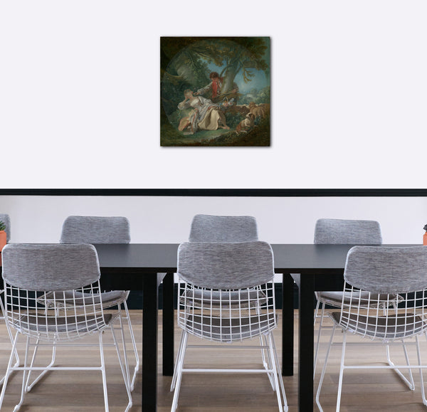 Leinwandbild François Boucher - Der unterbrochene Schlaf