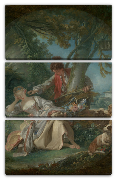 Leinwandbild François Boucher - Der unterbrochene Schlaf