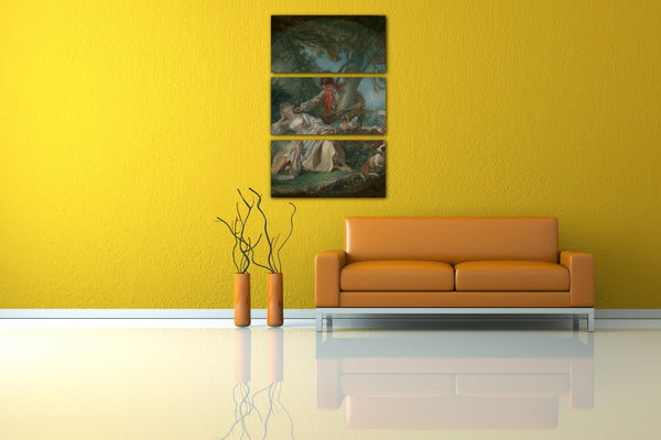 Leinwandbild François Boucher - Der unterbrochene Schlaf