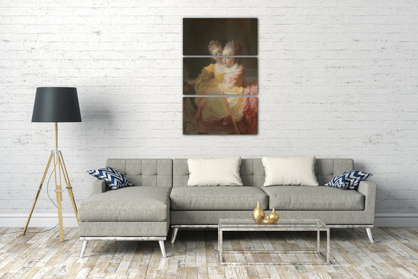 Top-Angebot Kunstdruck Jean Honoré Fragonard - Die zwei Schwestern Leinwand auf Keilrahmen gespannt