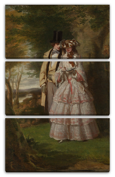 Leinwandbild William Powell Frith - Die zwei zentralen Figuren im "Derby Day"