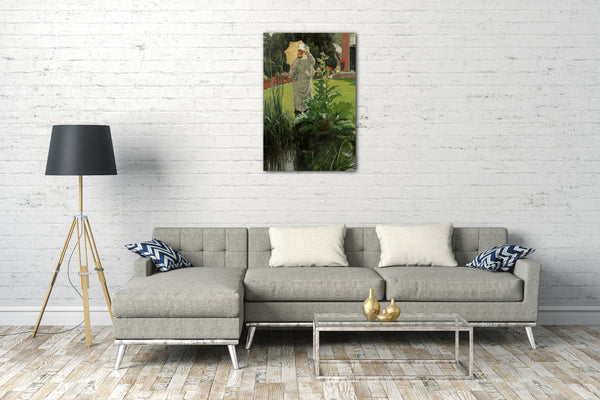 Top-Angebot Kunstdruck James Tissot - Frühlingsmorgen Leinwand auf Keilrahmen gespannt