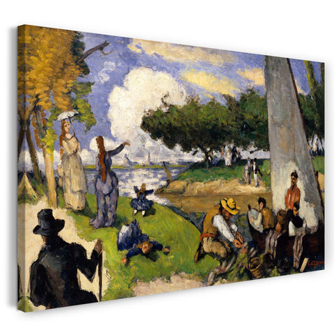 Top-Angebot Kunstdruck Paul Cézanne - Die Fischer (fantastische Szene) Leinwand auf Keilrahmen gespannt