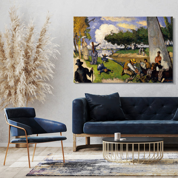 Top-Angebot Kunstdruck Paul Cézanne - Die Fischer (fantastische Szene) Leinwand auf Keilrahmen gespannt