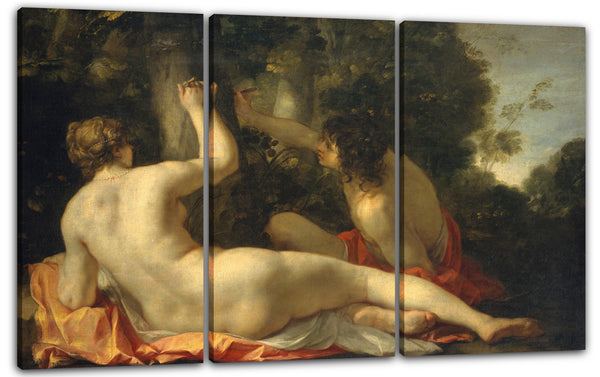 Leinwandbild Jacques Blanchard - Angelica und Medoro