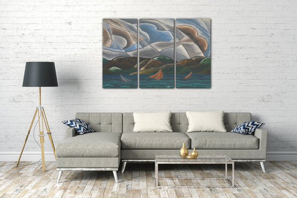 Top-Angebot Kunstdruck Arthur Dove - Wolken und Wasser Leinwand auf Keilrahmen gespannt