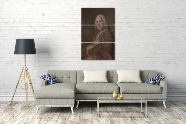 Top-Angebot Kunstdruck Louis Tocqué - Jean Marc Nattier (1685-1766) Leinwand auf Keilrahmen gespannt