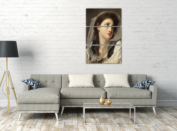Top-Angebot Kunstdruck Jean-Baptiste Greuze - Kopf einer jungen Frau Leinwand auf Keilrahmen gespannt