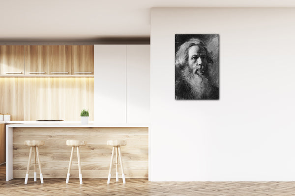 Top-Angebot Kunstdruck Vasilii Grigorjewitsch Perow - Kopf eines Mannes Leinwand auf Keilrahmen gespannt