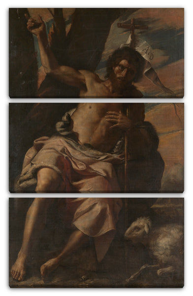 Leinwandbild Mattia Preti - Johannes der Täufer Predigt